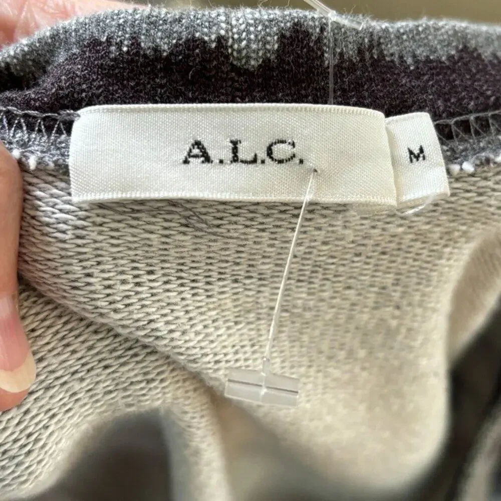 NEW A.L.C. Conlo Frequency Stripe Crewneck Sweatshirt SZ 2